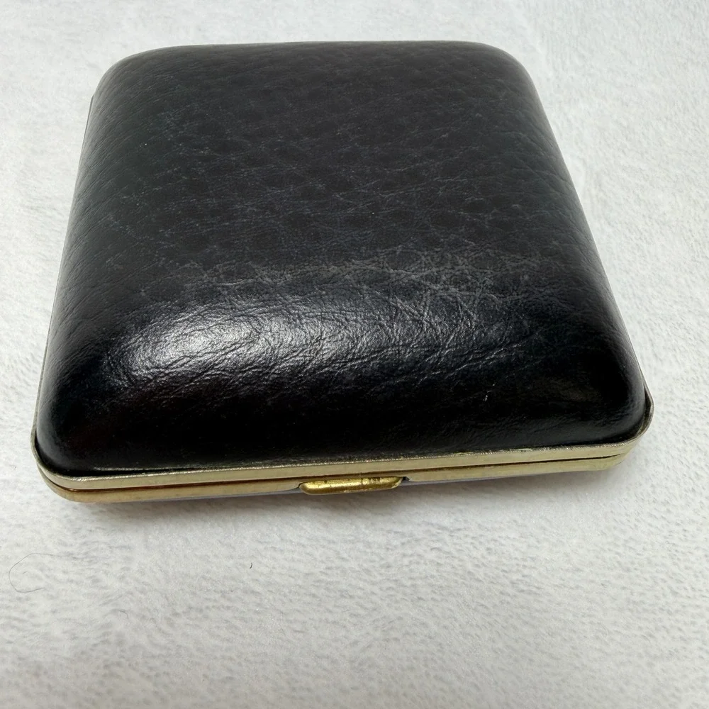 VTG Phinney-Walker Travel Alarm Clock Manual Wind Black Folding Case Japan MCM